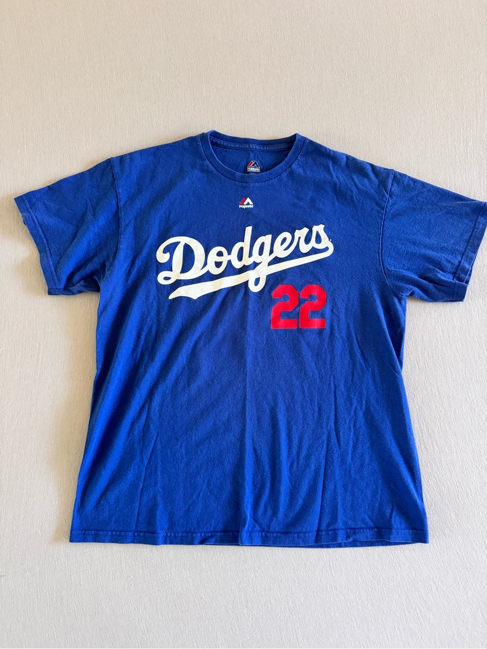Majestic Dodgers Kershaw Blue Tee #22